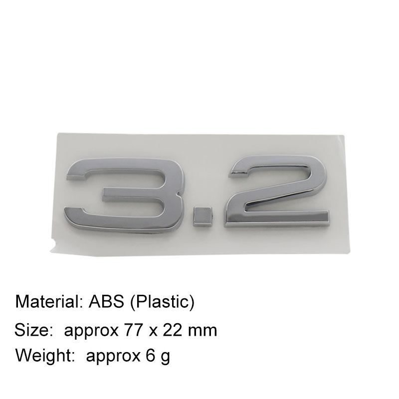 3D Premium 2.4 2.8 3.2 3.6 4.2 4.6 Logo Sticker Tail Bumper Badge Auto Rear Trunk Emblem Accessories