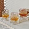 Leuchtender rotierender Whiskey-Tumbler - Geprägtes leichtes Luxusglas für Spirituosen