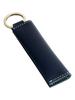 [Dom Teporna] Leather Keychain with Coin Purse, Italian Leather, Genuine Leather, Mini Wallet, Cowhide Leather, Key Charm, Key Case, Navy