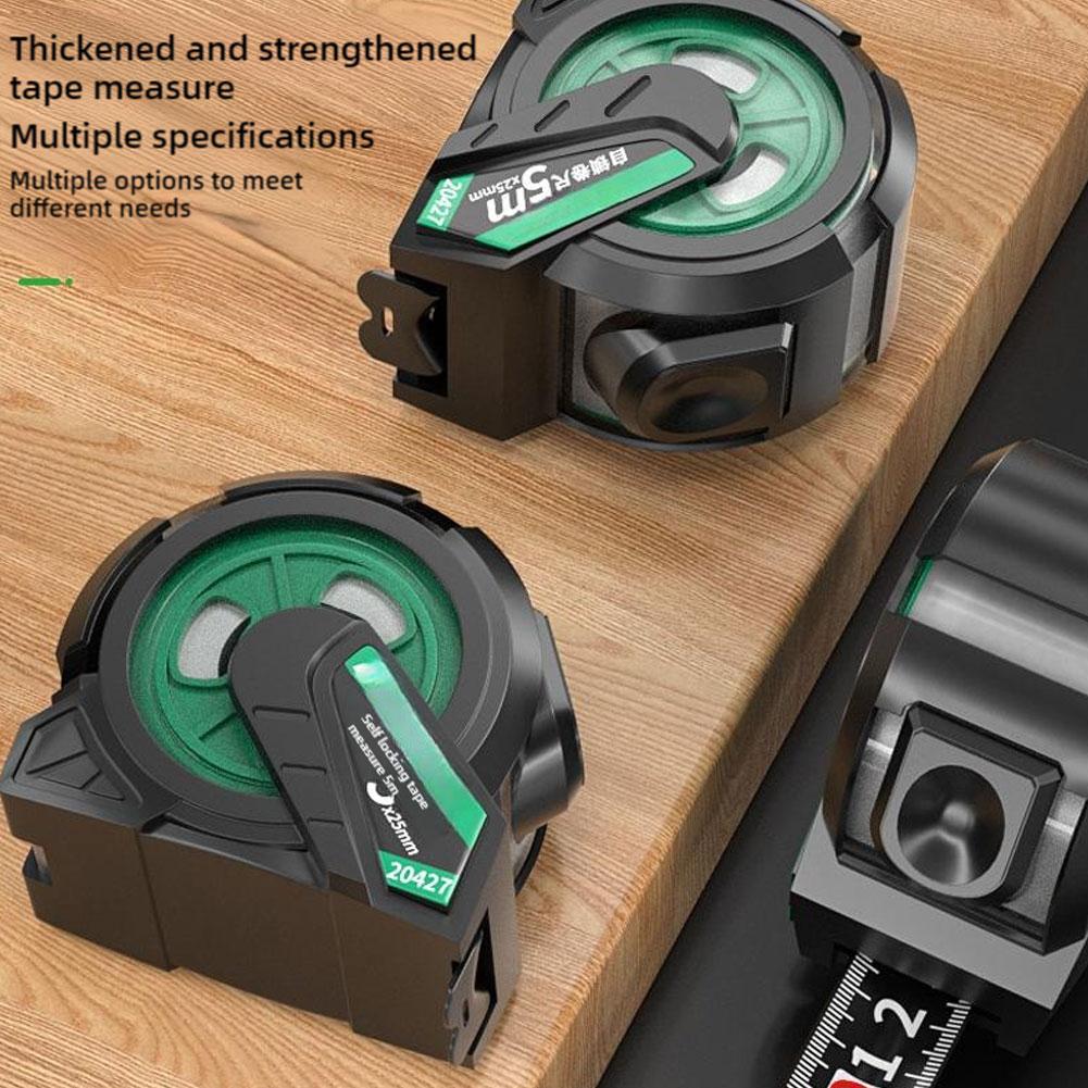 Woodworking Tape Measure with Adhesive Self-locking Tool Tape Measure Rust ABS Tool Measuring Measuring Proof Household Q2M4