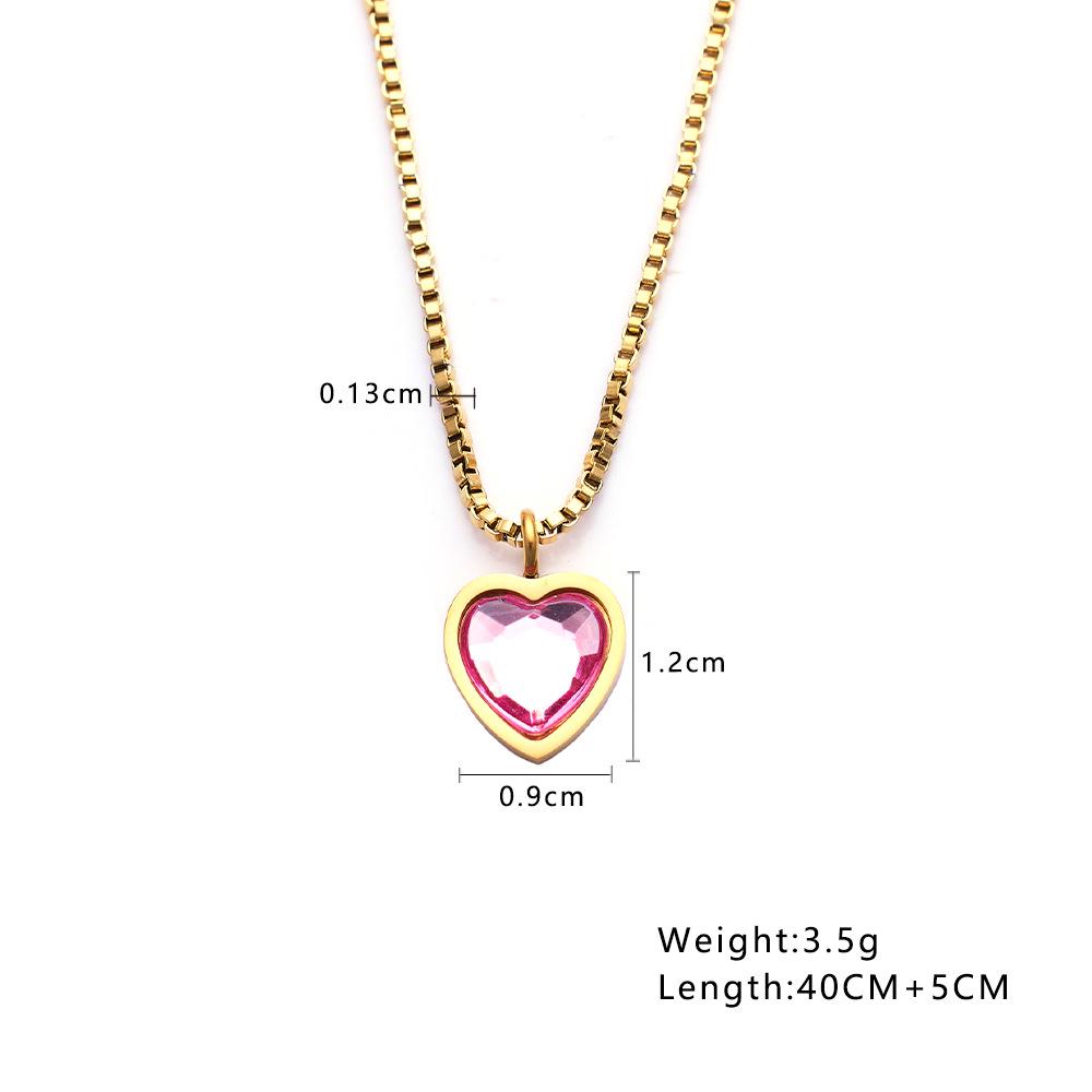 Heart-Shaped Enamel Halloween Pumpkin Necklace