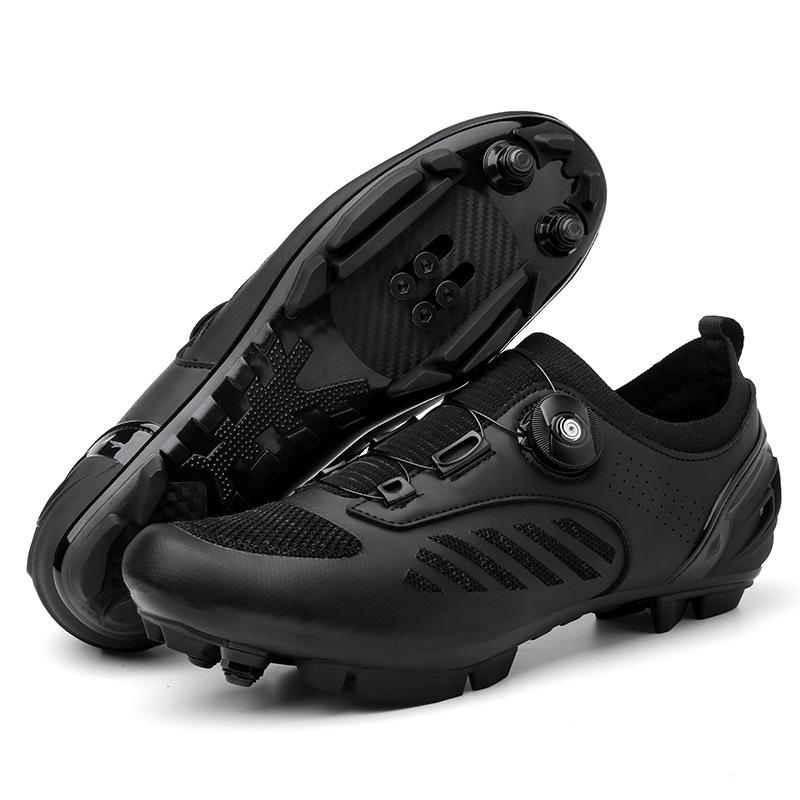 Foreign trade breathable bicycle shoes cycling shoes men and women road bike lock shoes mountain bike help shoes