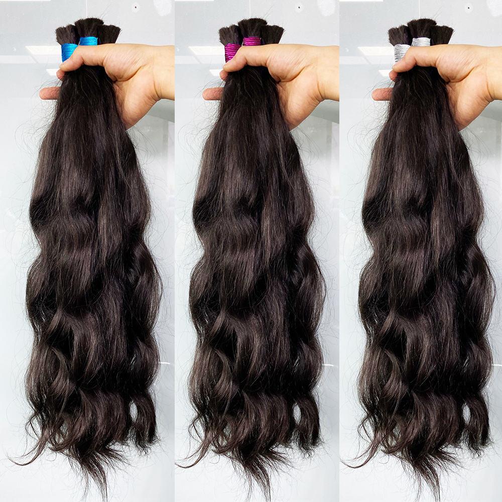 Raw Brazilian Hair Bundle Virgin Hair Bundle Cuticle Aligned Hair Extensions Natural Black Curly Stick Tip Extensions Perruque