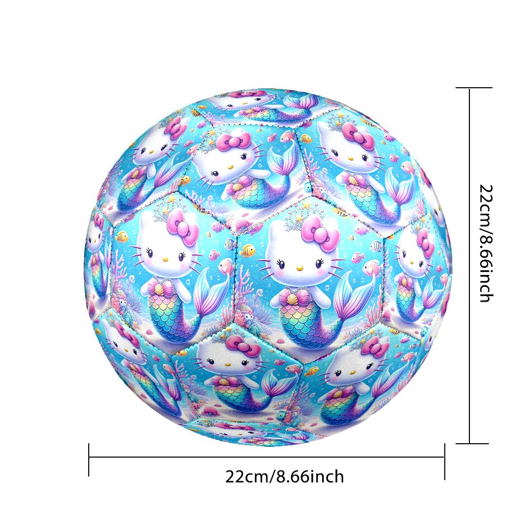 1pc Standard Football Size 5, Soccer Balls, Lovely Cat Pattern Soccer Ball, Machine Stitched, Ball for Training & Outdoor Match