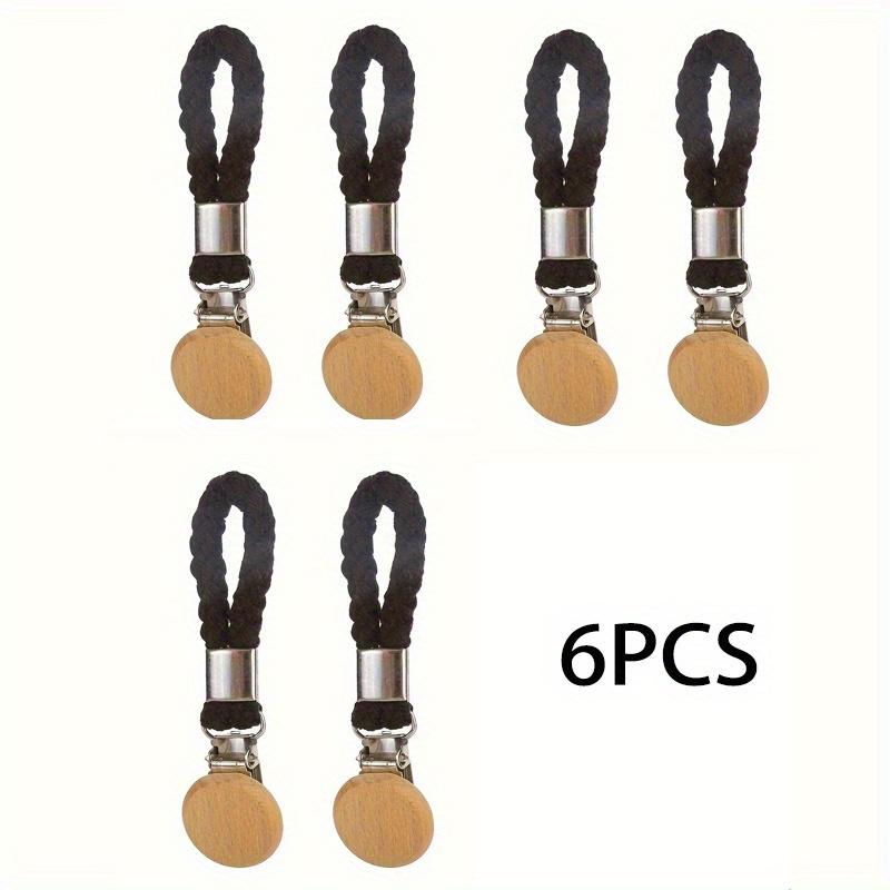 6pcs Towel Clip Set, Multi-Functional Bathroom Hook with Rope, Suitable for Towels and Washcloths, Household Bathroom Storage Accessories