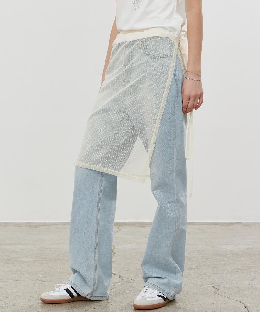 Itove Seoul See-Through Layered Wrap Skirt Cm
