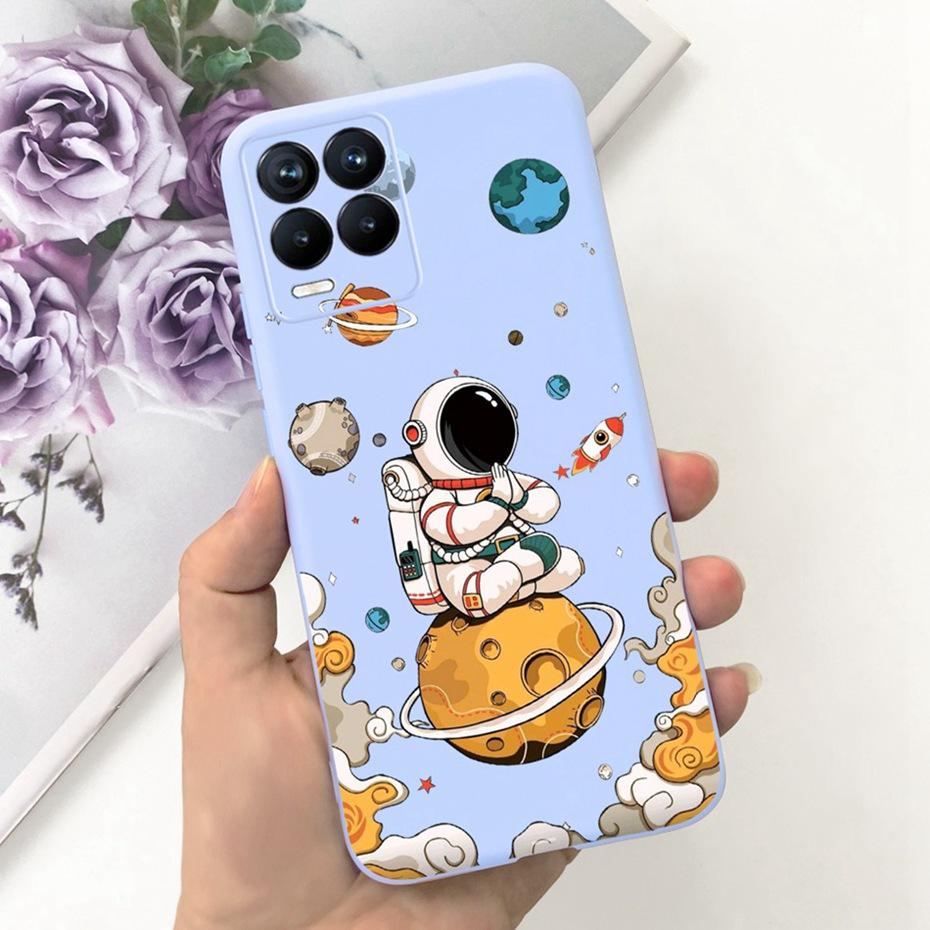 Capa Para Realme 8 Pro / Realme 8 4G Desenho Animado Fofo Cor Doce Silicone Macio Capa Para Realme8 8Pro RMX3085 RMX3081 Capas de Telefone