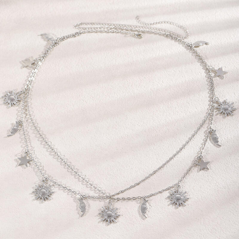 Fashionable Sexy Stars Moon Sun Waist Chains for Women Girls Bohemian Adjustable Belly Chains Vacation Style Jewelry Accessories