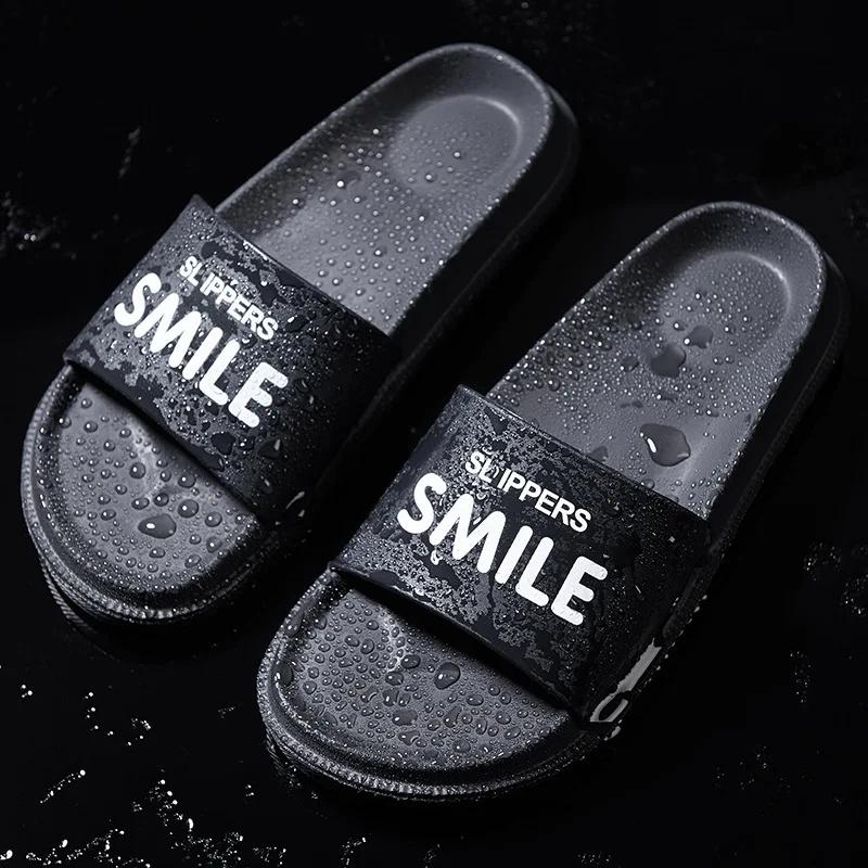 Summer Fashion Couple PVC Slippers Men's Women's Flat Sandals Polyester Lining Breathable Slip-On Slippers