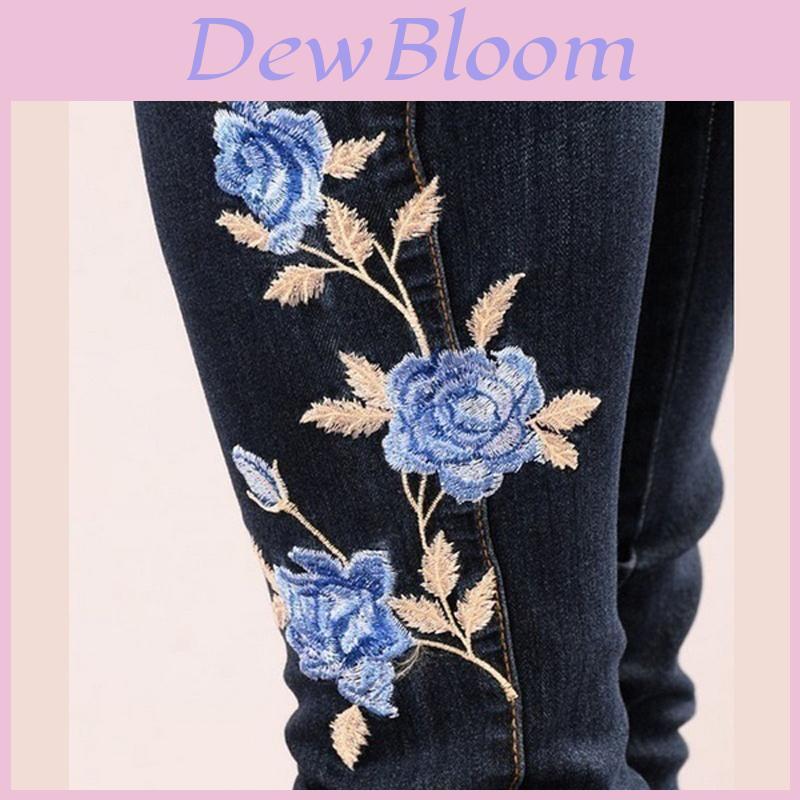 Premium Fashion Embroidered Women Skinny Sexy High-elastic Jeans For Casual Elegance