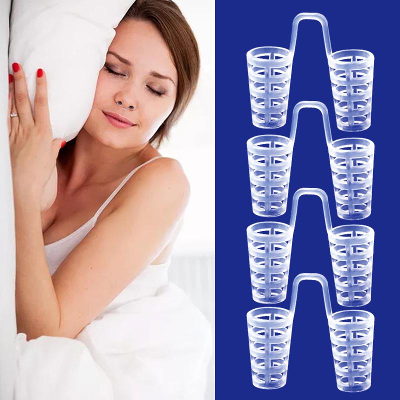 Portable Silicone Nasal Dilator Set: Soft, Breathable Anti-Snoring Nose Clips