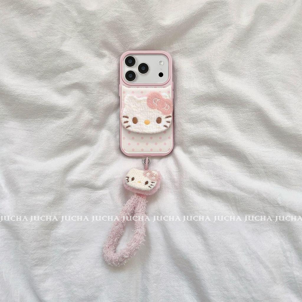 Hello Kitty Polka Dot iPhone 16/15 Case for 17promax - Stylish Autumn/Winter Design