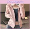 Damen Fleece Kapuzenjacke Mit Kordelzug Für Lässige Herbst-Winter-Kleidung
