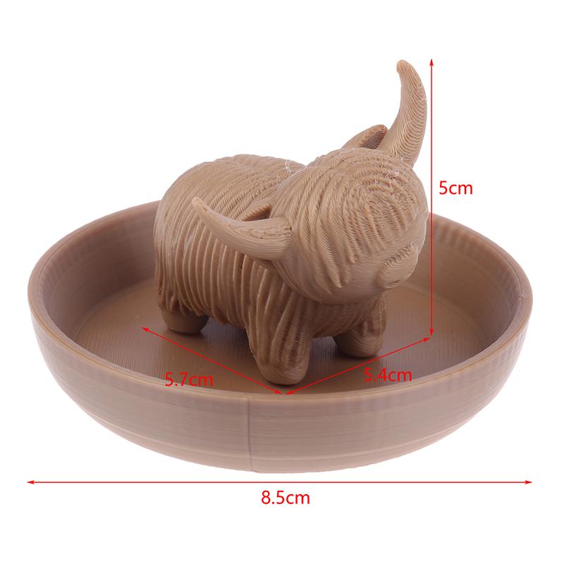 Highland Cow Ring Earring Holder Jewelry Stand Home Office Desktop Ornament Decoration Gifts