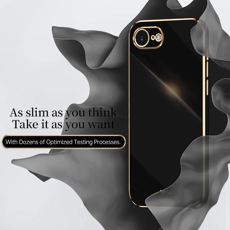 For iPhone 16E SE4 2025 Case Plating Silicone Bumper Soft TPU Back Cover Shockproof Phone Case for Apple iPhone 16E iPhone 16E S