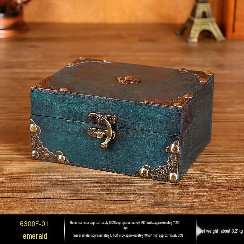 

Ретро Дерев яна Коробка для Зберігання Ювелірних Виробів з Замком і Паролем - Скриня Скарбів Реквізит для Квест-Кімнати