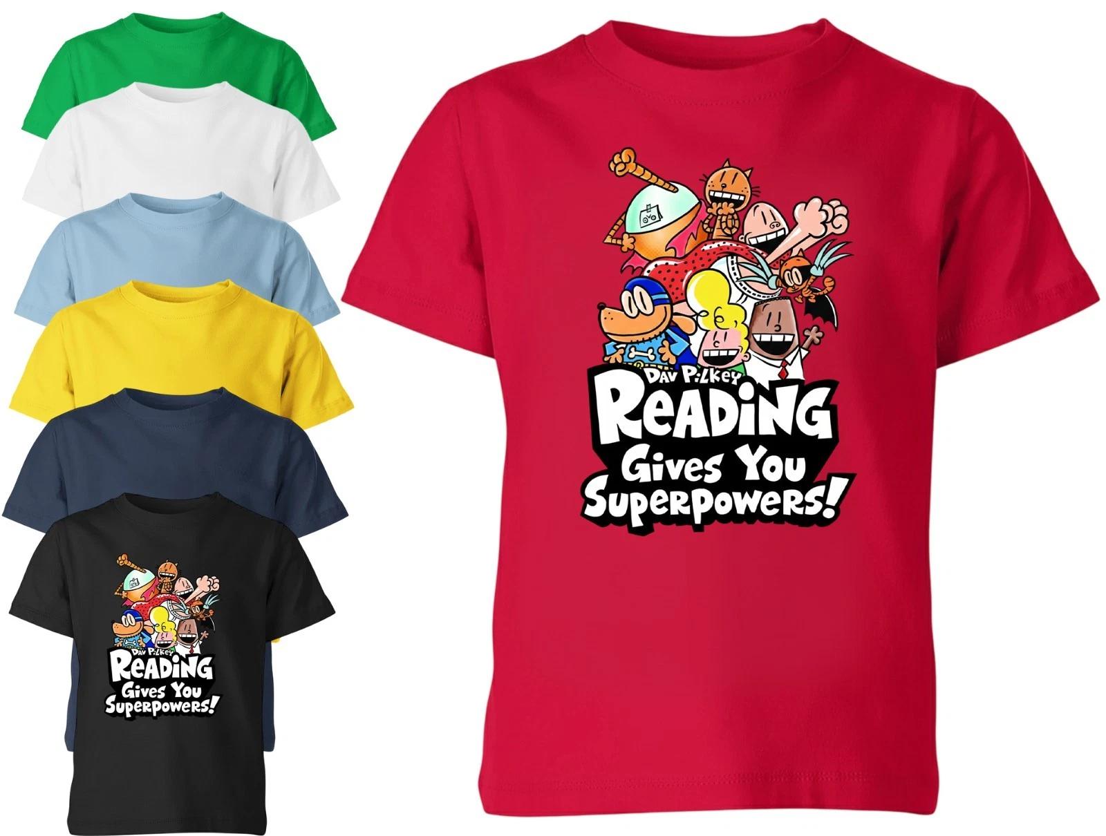 

Dog Man World Book Day Unisex Kids T-Shirt Boys Girls Reading Top 140