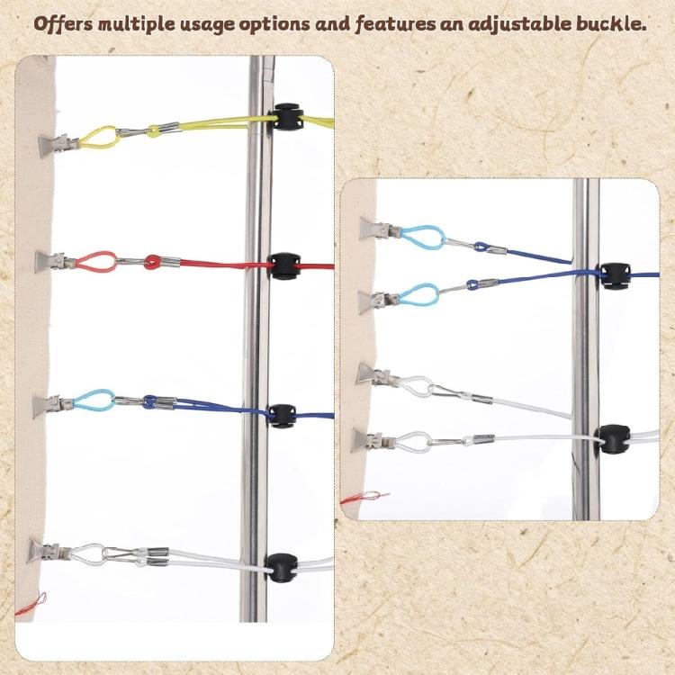 Pack of Colorful Clip And Rope Pack Multicolor Clamps And String For Sewing Projects Classroom Activity Office Tasks