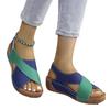 Women's Summer Cross-Border Platform Sandals - Plus Size, Open Toe, Thick Sole, Magic Tape Closure, European & American Style (Size 43)