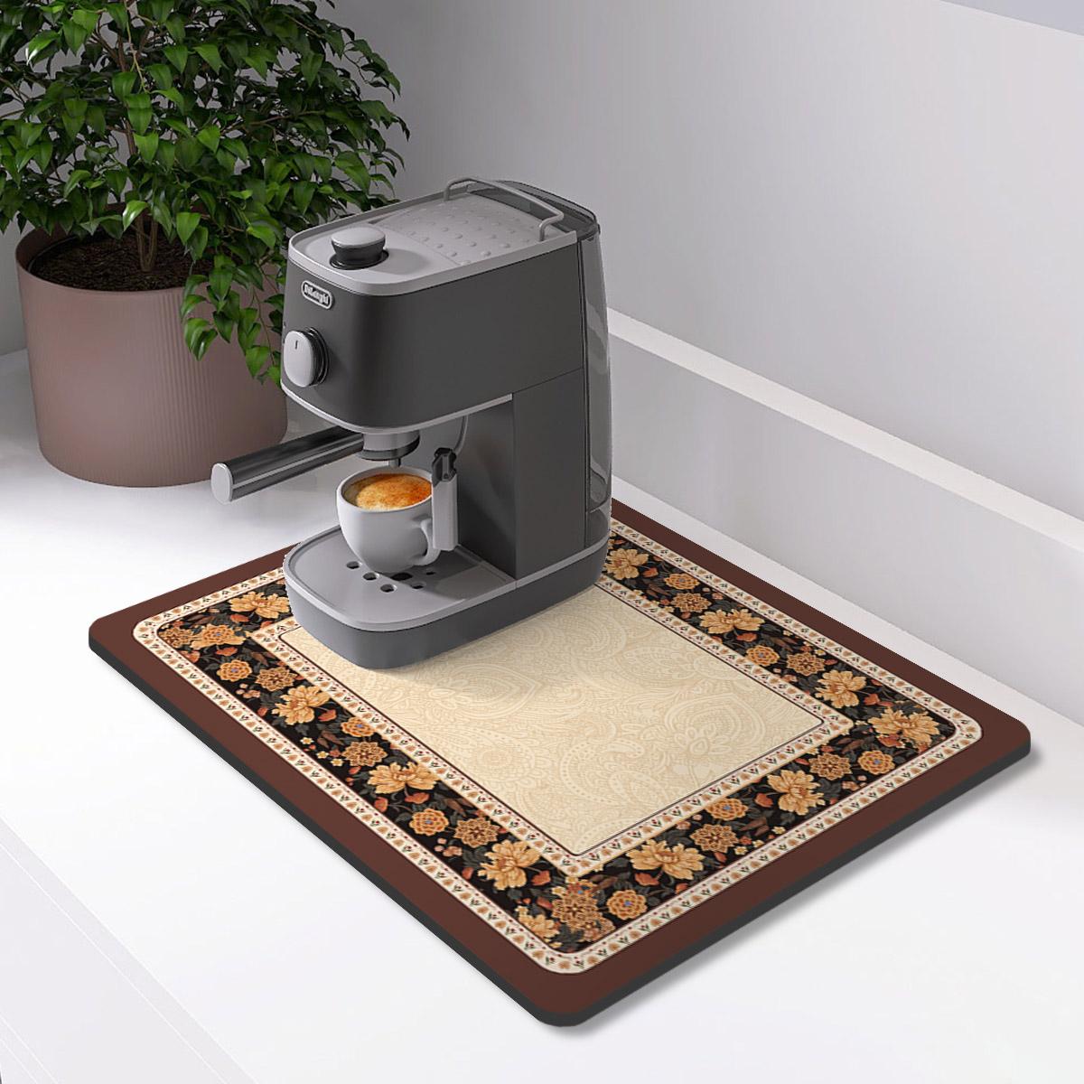 Coffee Machine Mat Waterproof Kitchen Dish Drying Mats Placemat Quick Dry Drain Pad Tableware Non-slip Draining Kitchen Rug 30x40 cm 2734₽