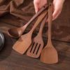 Dřevěná sada kuchyňského náčiní: Špachtle, Naběračka na polévku a Nástroj na smažení pro kuřecí křídla