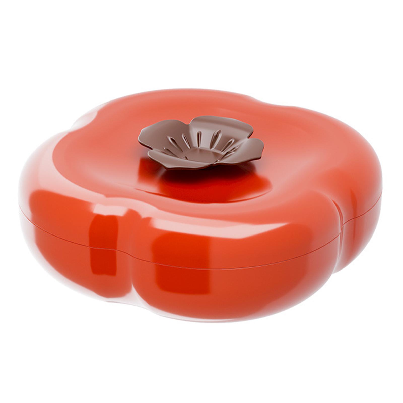 

1 шт. Контейнер для сервировки конфет и орехов, поднос для закусок с крышкой, керамический контейнер для хранения еды в виде хурмы, органайзер для ланча с крышкой