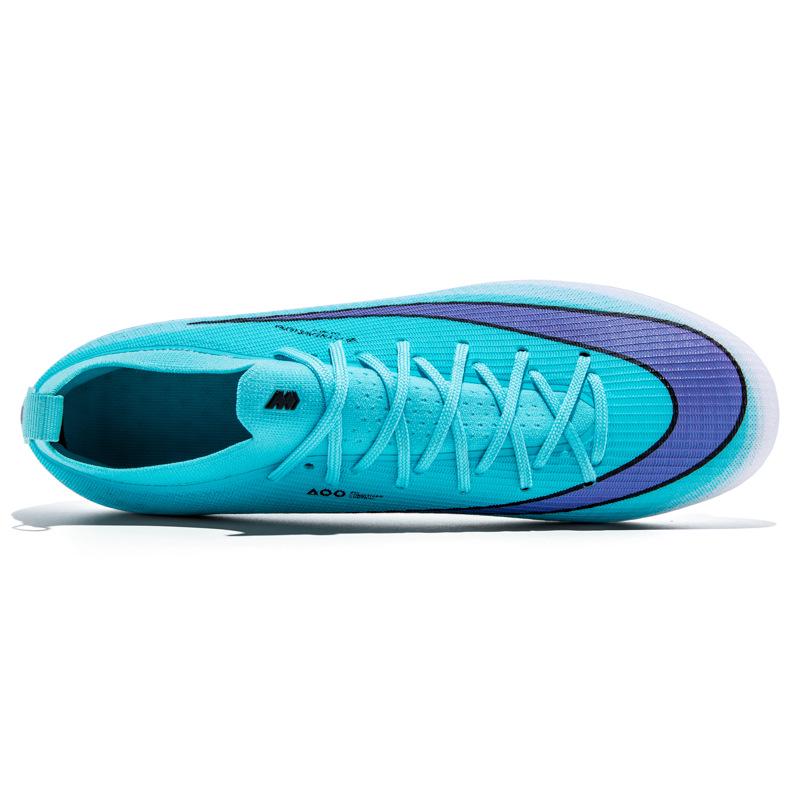 Kuaipu Tian Men's Seamless Flyknit Low-Top Football Shoes with Long and Mixed Studs