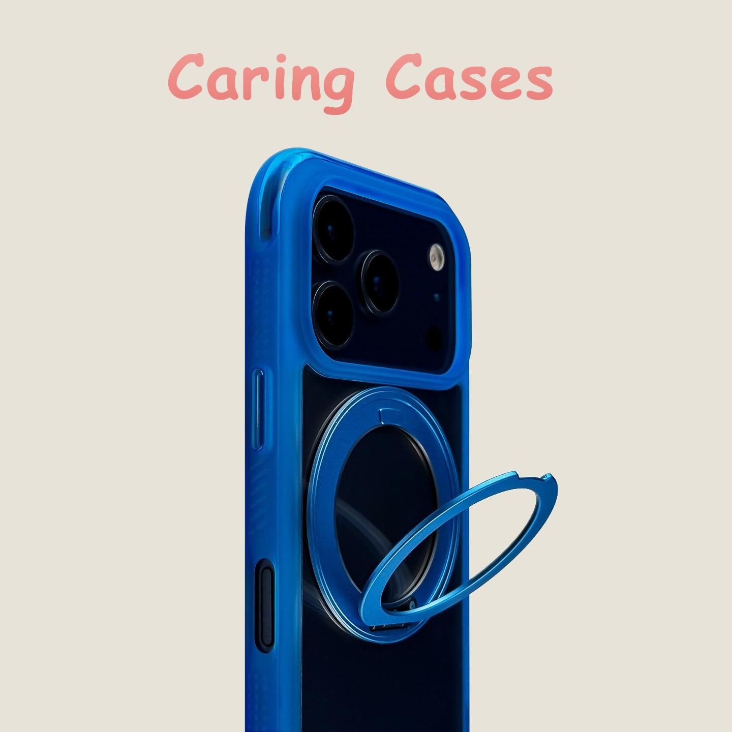 

For iPhone 17 Pro Max Case Green Transparent Magnetic Ring Stand Shockproof Acrylic Compatible with iPhone 16 15 14 13 12 iPhone 12 темно-синього кольору