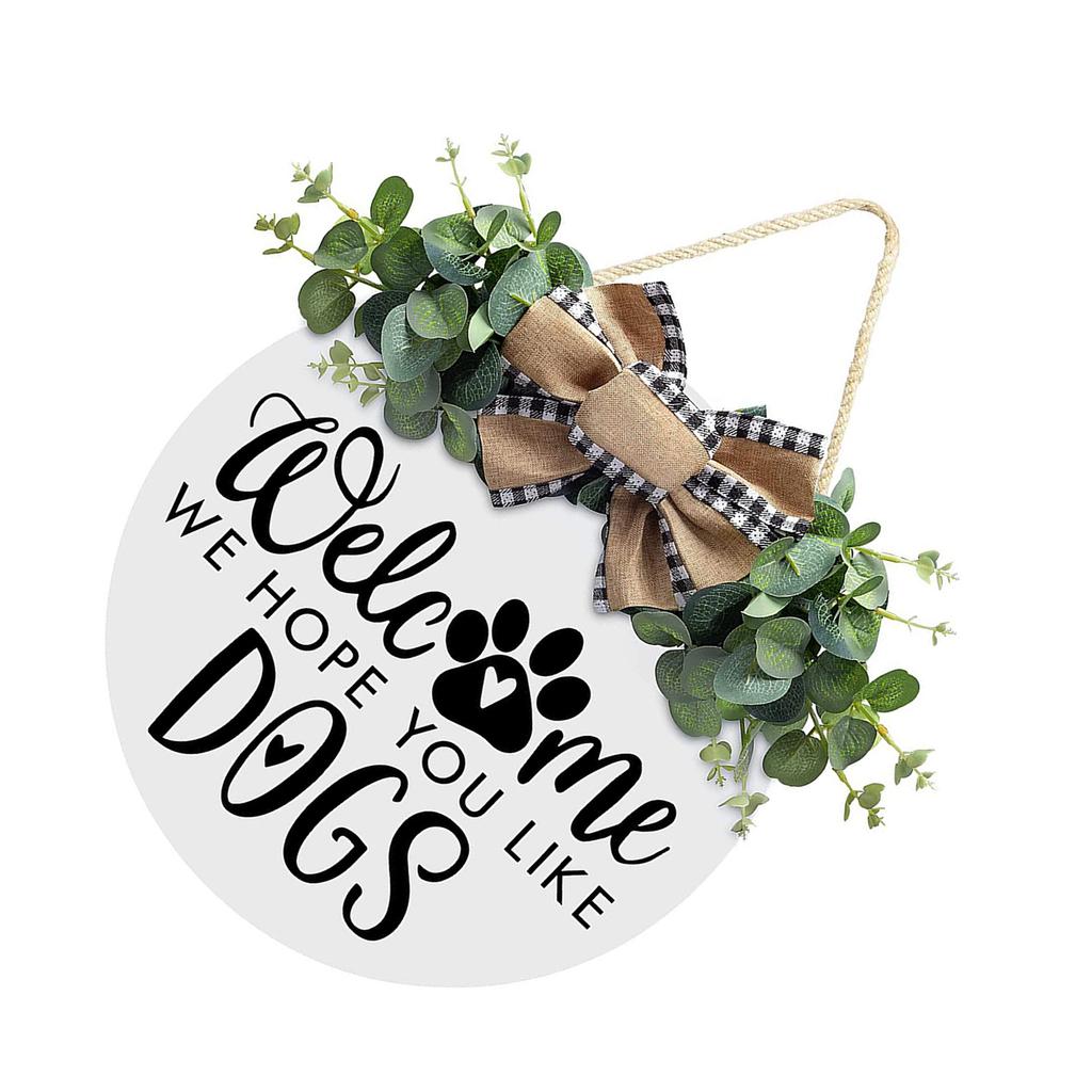 Welcome Sign for Front Door Porch Reusable Door Hanging Sign Greeting Guests & Passers-by