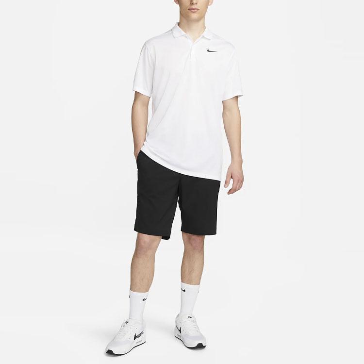 Nike Dri-Fit Victory+ Solid Polo Neck Pullover Short Sleeve T-Shirt Men Tops White DV8538-100