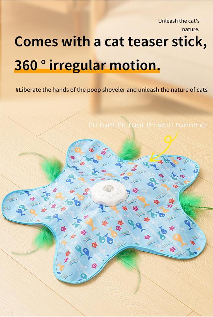 Interactive Cat Teaser: Self-Entertainment Hiding Turntable Toy
