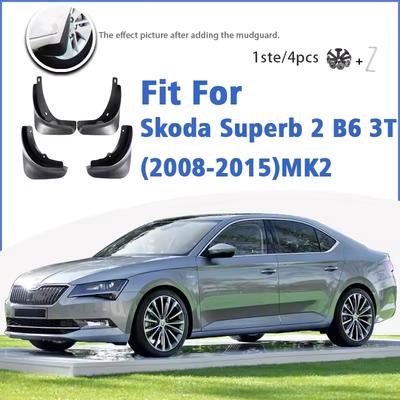 4x for Skoda Superb 2 MK2 B6 3T 2009 2010 2011 2012 2013 2014 2015 MudFlaps Mudguards Splash Front Rear Wheel Fender