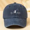 Spring and Summer Baseball Caps Men's and Women's Printed Soft Top Ins Versatile Washed Old Sunshade Cap Batch