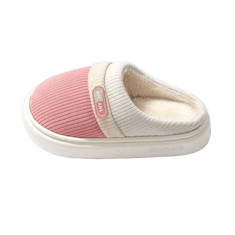 Thick-bottomed cotton slippers autumn and winter 2025 new indoor home warm and velvet durable, light and non-slip