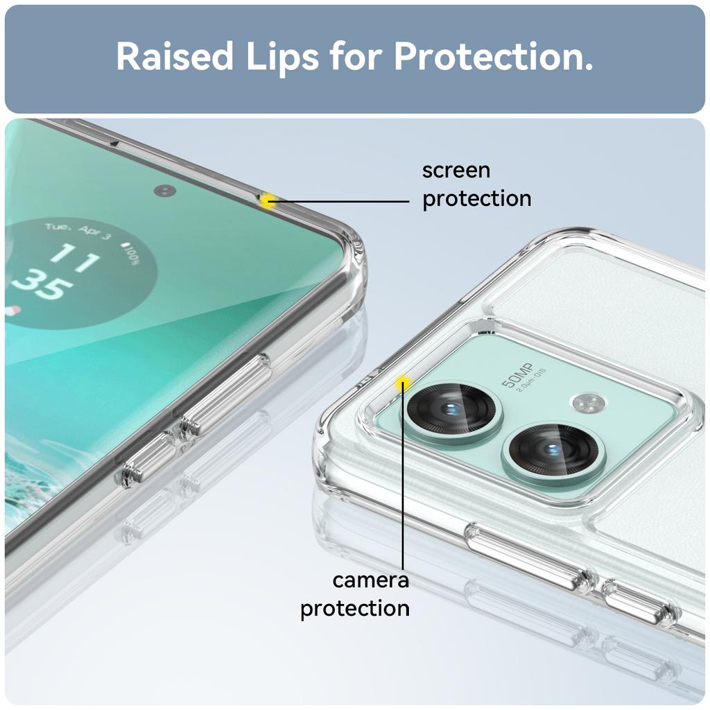 For Moto Edge 40 Neo Case Transparent Cover Fundas Candy Color Soft Flexible TPU Clear Back Bumper For Motorola Moto Edge 40 Neo