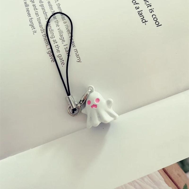 Ghost Mobile Phone Charms Straps Lanyard Halloween Kawaii Women Phones Keychain Accessories Fashion Cute Ins style jewelry