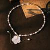 Natural Pearl Flower Shell Copper Bead Necklace Luxurious Design Fashion Classic Necklace Gift for Wife Women Jewelry GN0853