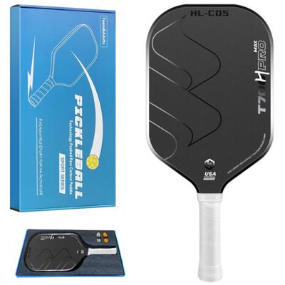 COMFYIZM Carbon T700 Pickleball Paddle 16mm Honeycomb Core Spin-Focused Beginner To Intermediate Level Black