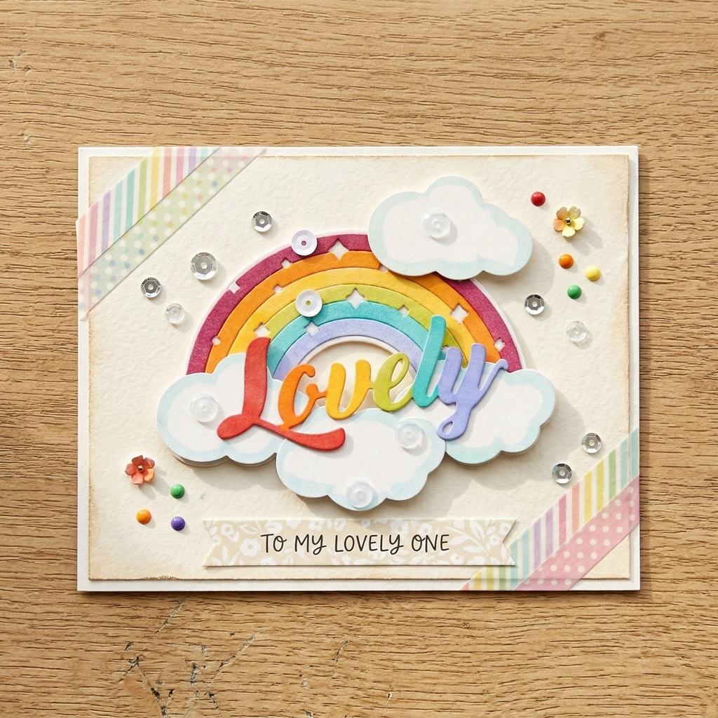 Rainbow Metal Cutting Dies Stencils for Scrapbooking/Photo Album Decorative Embossing Paper Cards Crafts