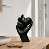 PLA Sculpture for Gifts Hand Holding Heart 3D Printed Figurine, Modern Minimalist Sculptural Desk Decor, Romantic Ornaments Home Accent Shelf