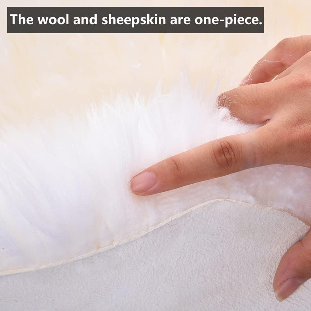 LLB Auto Center Console Cover Pad Universal Fit for SUV/Truck/Car,  Sheepskin Wool Fur Car Armrest Seat Box Cover, Furry Fluffy Auto Armrest Cover