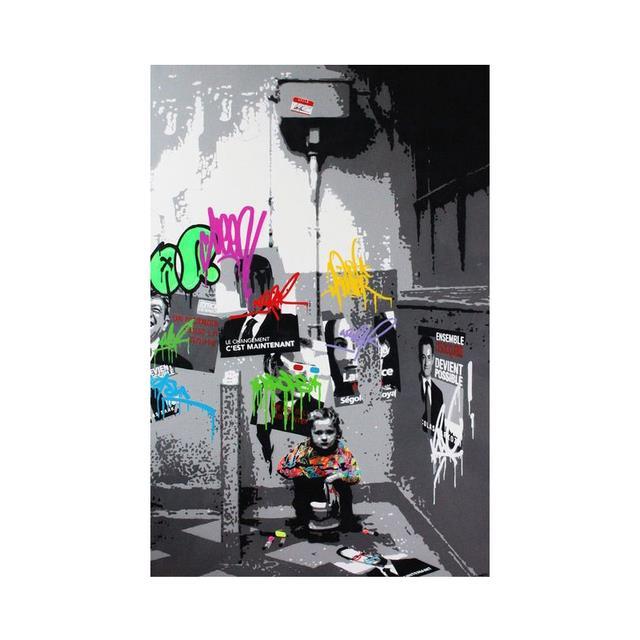 Banksy Graffiti-Kunst auf Leinwand, Gemälde an der Wand, Kunst, Poster und Drucke für Wohnzimmer, Home-Office, Dekoration, rahmenloses Dekor, Geschenke