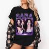 2026 K-Pop TWICE Sana Impression Unisexe Été Coton Style Y2K Vêtement, Harajuku Fan Manches Courtes Haut Streetwear T-shirt