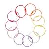 Colorful Baked Enamel Steel Wire Keychain Ring – DIY Cartoon Charm for Bags & Car Keys