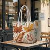 Autumn Maple Leaf Fashion Tote Bag Casual Daily Large Capacity Shoulder Bag for Outdoor Shopping Travel Use