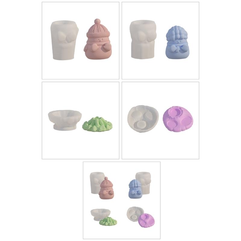 Reusable Mould Figurine Molds Silicone Ornaments Moulds for Various Occasions