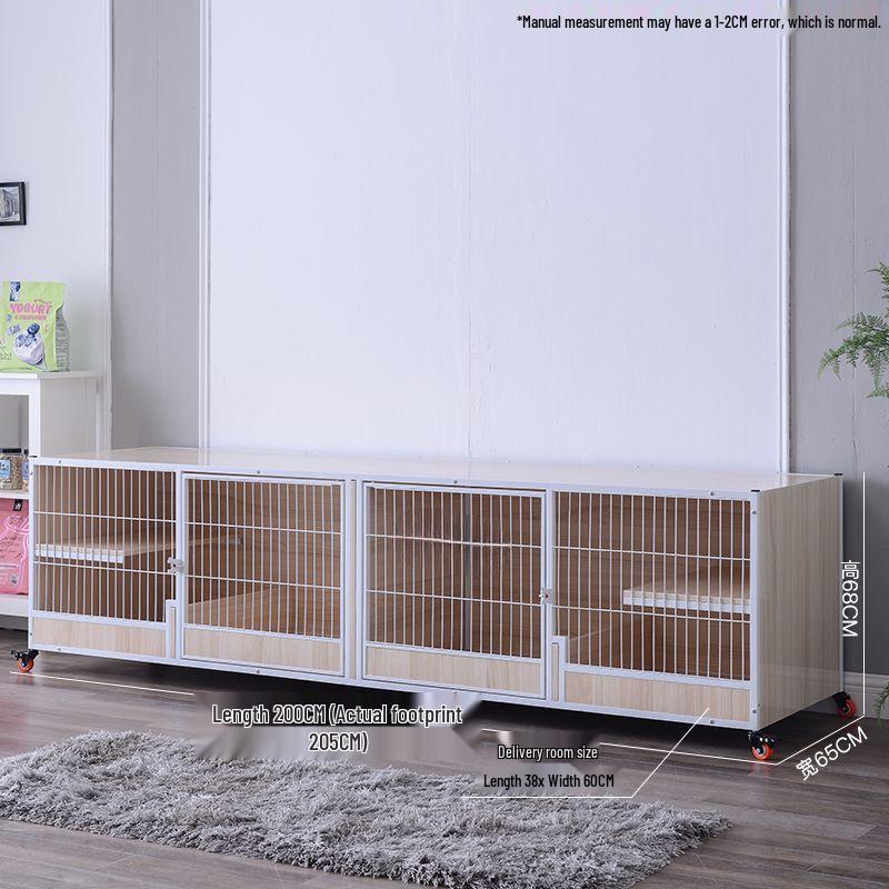 Three-Tier Solid Wood Cat Breeding & Boarding Cage with Birthing Room