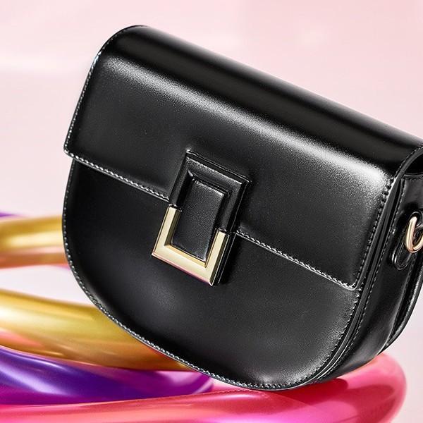 2025 New Luxury Genuine Leather Women's Saddle Bag Crossbody Bag Ladies Shoulder Bag Fashion Casual European and American Handbag