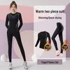 Women's Winter Quick-Dry Sports Suit: Plus Size Running & Yoga Set with High-Elastic Tight Top