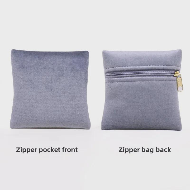 Velvet Zipper Jewelry & Ring Storage Bag with Hidden Buckle